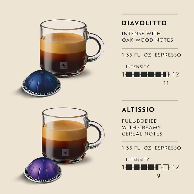 Nespresso Vertuo, Espresso Variety Pack, Mixed Roast, 50-Count Pods