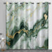 Marble Blackout Curtains for Bedroom Living Room, Turquoise Marble Curtains & Home Decor, Abstract Luxury Window Treatments, Thermal Grommet Nordic Modern Drapes, 96" Curtains 2 Panel Set