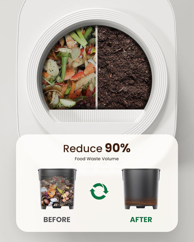 4L Electric Composter for Kitchen, Smart Countertop Compost Bin