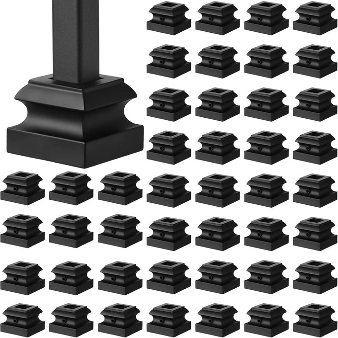 Moxweyeni 96 Pcs Iron Baluster Shoes for Square Staircase Balusters