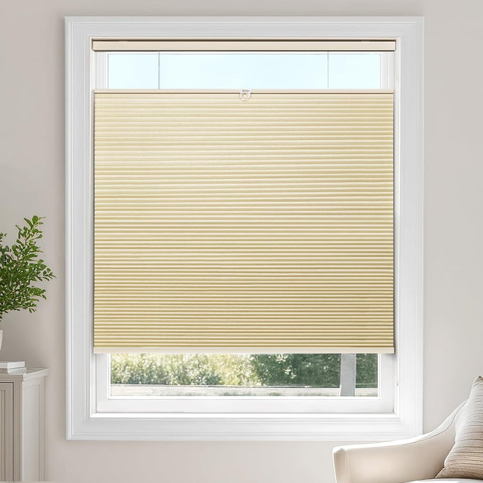 LazBlinds TDBU Cellular Shades, Light Filtering-White, 36" W x 64" H