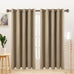 LORDTEX Linen Look Textured Blackout Curtains with Thermal Insulated Liner