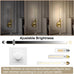 Antique Gold Wall Sconce 19.48" Modern Luxe Wall Lighting with Clear Glass Tube, Living Room Bedroom Bathroom Mirror Sconces, Staircase Decor Hallway Lamp Fixture(Including Bulb)