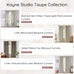 Kayne Studio Sand Linen Blend Pinch Pleated Full Blackout Curtains 108 Inch