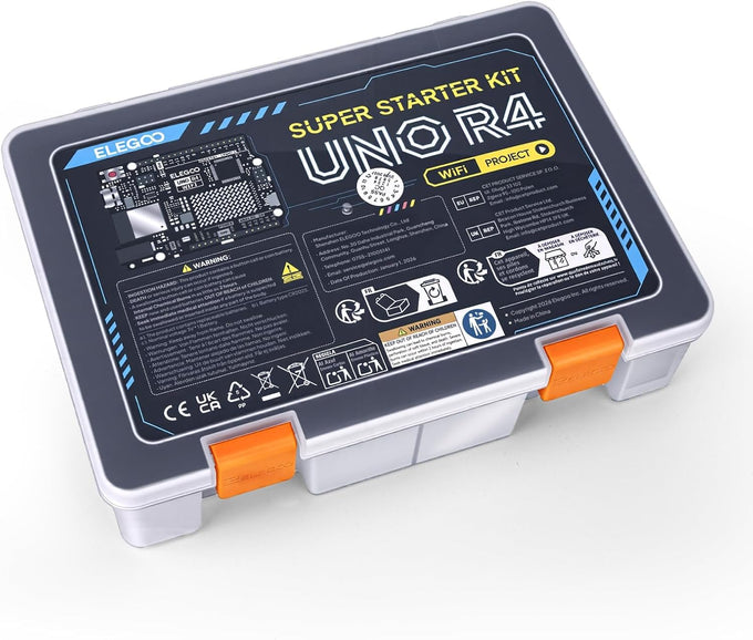 ELEGOO UNO R4 WiFi Super Starter Kit Compatible with Arduino for Beginners