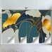 Golden Botanical Leaf wallpeper Living Room Bedroom wall Mural - 91"x65"（Not Peel and Stick）