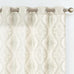 jinchan Boho Linen Curtains 63 Inch Green on Beige Grommet 2 Panels