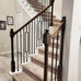 Contemporary Rectangle Stair Wrought Iron Balusters (Contractor 10-Pack) Modern Hollow Metal Railing Spindles (Real Satin Black not Matte)