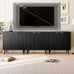 Black Storage Cabinet with Doors, Modern Accent Cabinet, Free Standing Cabinet with Adjustable Shelf, Wooden Buffet Sideboards for Living Room, Kitchen, Dining Room, Entryway