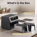 2 Baskets Air Fryer 9.5 QT, 10 in 1 Dual Air Fryers with Ceramic Crisper Plate, 80-450°F Wide Temp, Smart Cooking Mode with Match & Sync Cook, Shake Reminder, Roast, Defrost, Bake, Black