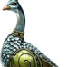 Nature's Mark 16 Inches Tall Peacock Statue - Decorative Resin Peacock Sculpture with Intricate Hand-Painted Details, Blue and Gold Accents for Home, Office, or Garden Decor