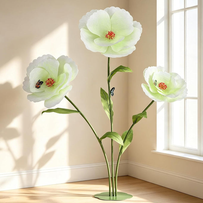 Giant Flowers for Decoration with Stand 5.9Ft Large Paper Artificial Flower