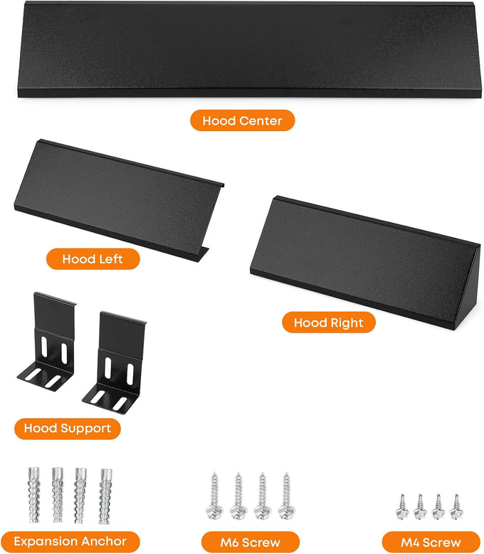 Stanbroil Adjustable Fireplace Hood 28.5 to 48 Inch
