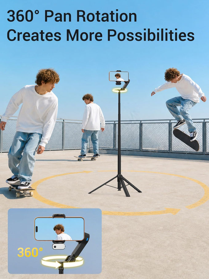 AOCHUAN Smart V3 70.9” Gimbal Stabilizer for iPhone w/AI Tracking Module