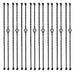 Sidasu 16-Pack Wrought Iron Stair Balusters, 44" Basket Twist Design