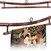 Smoked Bamboo Tapestry Holder – Rug Wall Hanger, Tapestry Wall Hanger, Obi Textile Hanger | Zen Pagoda Design | Fits 19”, 23”, 30”, 36” | Handmade Japanese Ikat & Kimono Display (fits 19 inch)