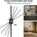 iThird Battery Operated Wall Sconces Set of 2, 10000mAh, Black