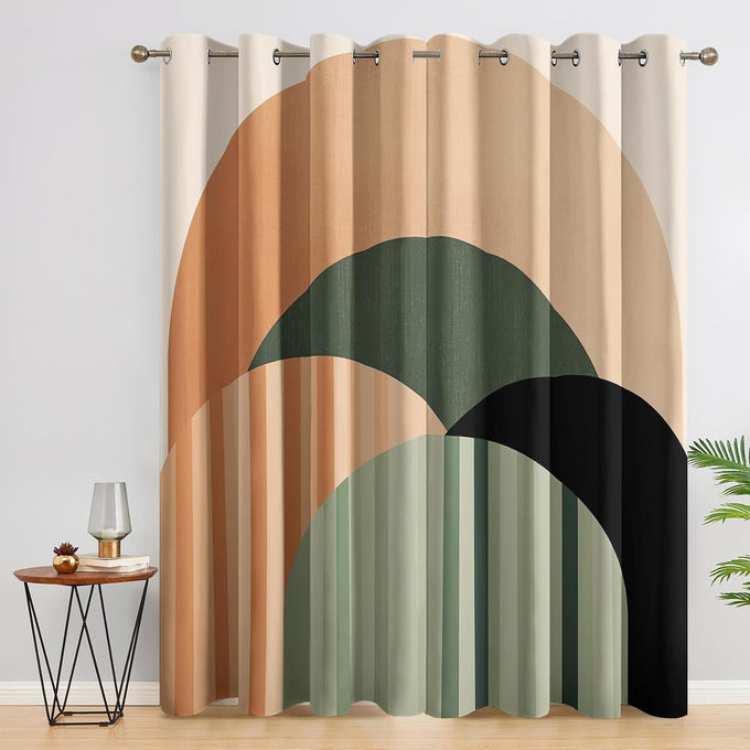 Mid Century Modern Curtains 84 Inch 2 Panels, Home Essentials