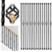 16 Pack Iron Balusters for Staircase Interior W/ 32 Pack Baluster Shoes, 1/2" x 44" Wrought Iron Baluster Stair Balusters,Hollow Metal Balusters Stair Spindles for Staircase Decks Balusters Indoor