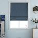 Everyday Celebration Roman Shades for Windows, Cordless Room Darkening Roman Window Shades, Pull Down Window Treatment, Indoor Blinds & Shades with Woven Fabric 35" W X 64" H, (Indigo Blue)
