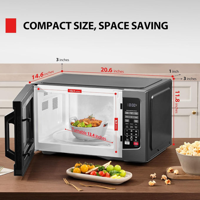 TOSHIBA Countertop Microwave Oven, 1.2 Cu.Ft, 1000W, Black