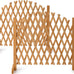 VINGLI 2Pcs Expandable Garden Fence with Arched Top, 31.5in Freestanding Lattice Fence, Solid Wood Retractable Trellis, Instant Room Divider, Extentable Pet Gate for Home Patio Yard (Teak)