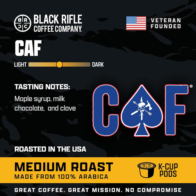 Black Rifle Coffee Medium Roast K Cup Coffee CAF 50 Count Coffee Pods