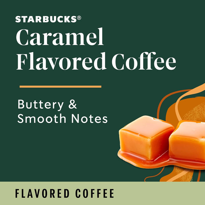 Starbucks K-Cup Coffee Pods, Flavored Hot or Iced Coffee, Caramel, 60 Keurig Pods