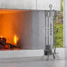 Fire Beauty 5 Pcs Wrought Iron Fireplace Tool Set Indoor Outdoor Fire Pit