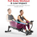 Sunny Health & Fitness Compact Hydraulic Rower with 12-Level Resistance