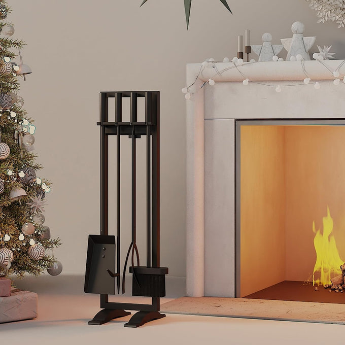 Fire Beauty 5-Piece Wrought Iron Indoor Fireplace Tools Set