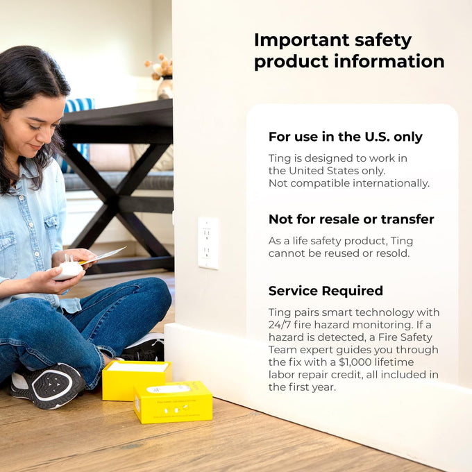 Ting Electrical Fire Prevention Sensor & Service - Residential Use Only