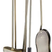 Relaxdays Fireplace Companion Set of 5 Poker Ash Shovel Broom Tongs & Stand Fireplace Set Steel Gold
