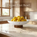 Marble Decorative Fruit Bowl for Home Decor Entryway Pedestal Bowl - White