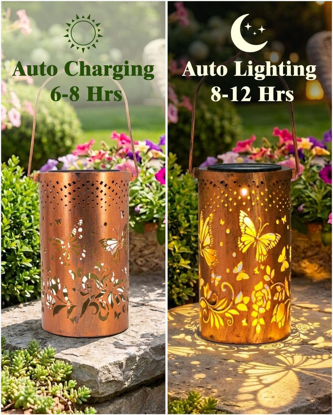 DIBIEECN Birthday Gifts for Women, Solar Lanterns, Butterfly, 4 Pack