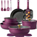 CAROTE 21pcs Pots and Pans Set Non Stick, Detachable Handle Cookware Sets