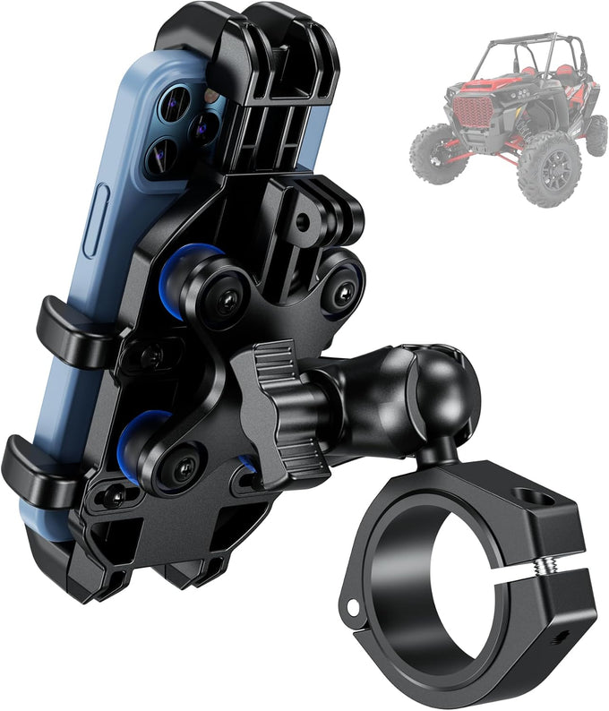BRCOVAN Heavy Duty UTV Phone Mount Holder with Vibration Dampener