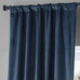 HPD Half Price Drapes Signature Plush Velvet Blackout Curtains for Bedroom (1 Panel), 50W X 96L Hotel Black Out Curtains for Living Room, Thermal Insulated Blackout Curtains for Windows, Varsity Blue