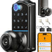 Veise VE018 Fingerprint Keypad Smart Door Knob Handle Lock, Matte Black