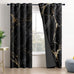 Marble Blackout Curtains for Bedroom Living Room - Black and Gold Abstract Modern Luxury Patterned Window Treatments, Room Darkening Grommet Drapes, 96 Inch Curtains 2 Panel Set