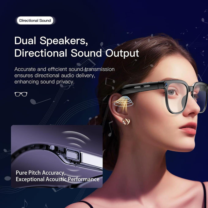 AI Glasses with Camera, 4K Video, 8MP Camera, Translation Smart