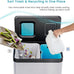 Home Zone Living 19 Gallon Kitchen Trash Can with Dual Compartments
