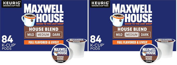 Maxwell House House Blend Medium Roast K-Cup Coffee Pods (84 Pods) (Pack of 2)