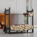 Fire Beauty Fireplace Log Rack 34 Inch Wood Storage Holder with 4 Tools