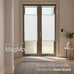 REGAL estate Magnetic Top Down Bottom Up Door Shades, White, 25 x 42 in