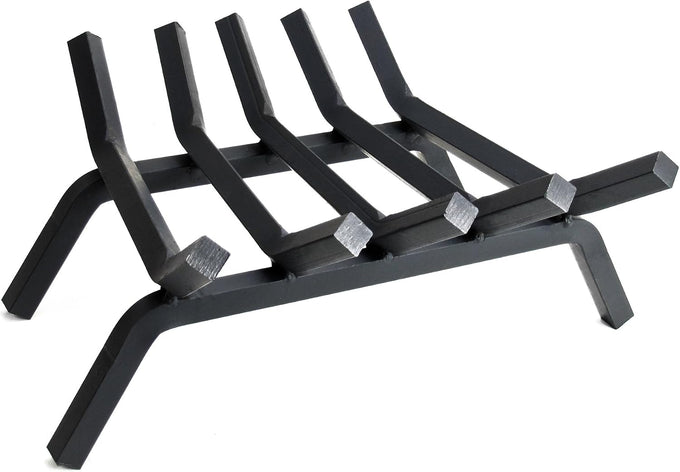 Pleasant Hearth - 3/4" Premium Solid Steel Fireplace Grates - Lifetime Warranty, Black, 33-Inch