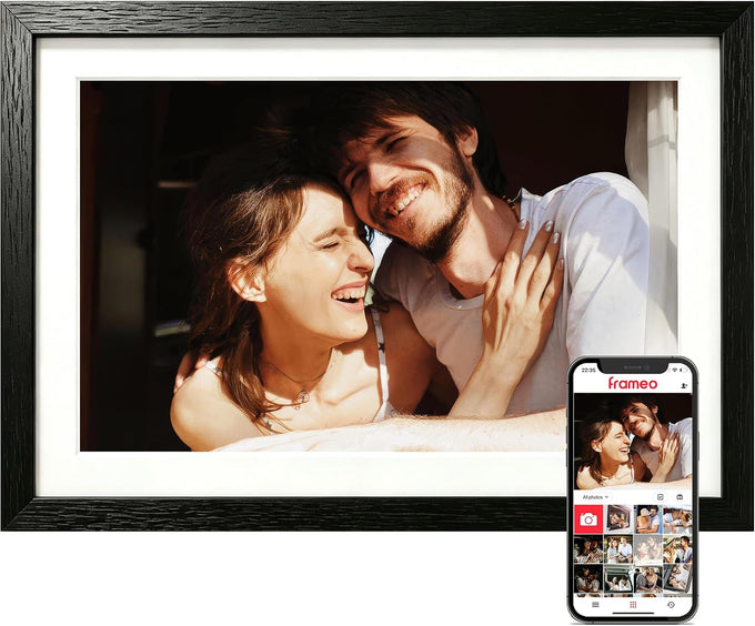 Frameo 10.1" Digital Picture Frame WiFi, Smart Electronic Photo Frame, 32GB