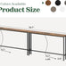 SUPERJARE 78.8 inch Narrow Behind Couch Table with 2 Charging Stations