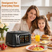 Mecity 4 Slice Toaster, Wide Slot Retro Design, 120V 1650W, Jet Black