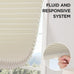 Joydeco No Drill Light Filtering Cellular Shades, 35" W x 64" H, Beige